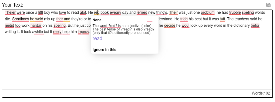 AI proofreader detection
